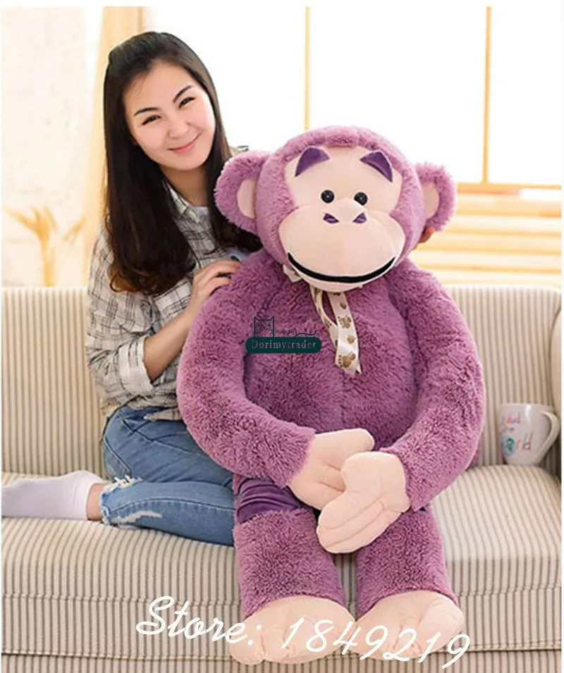 Dorimytrader 135cm Jumbo Stuffed Animal Orangutan Toy Plush Soft Funny  53''  Cartoon Monkey Doll 3 Colors Free Shipping DY61062 (1)_2