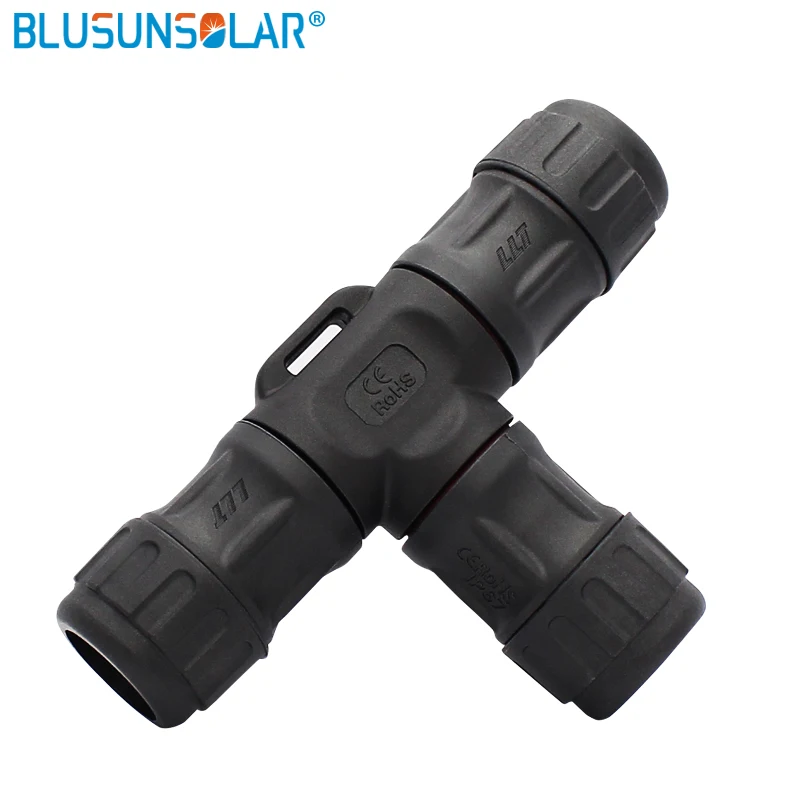 

5 PCS L20 2P T type Waterproof Tee Connector, Field Assembly IP67