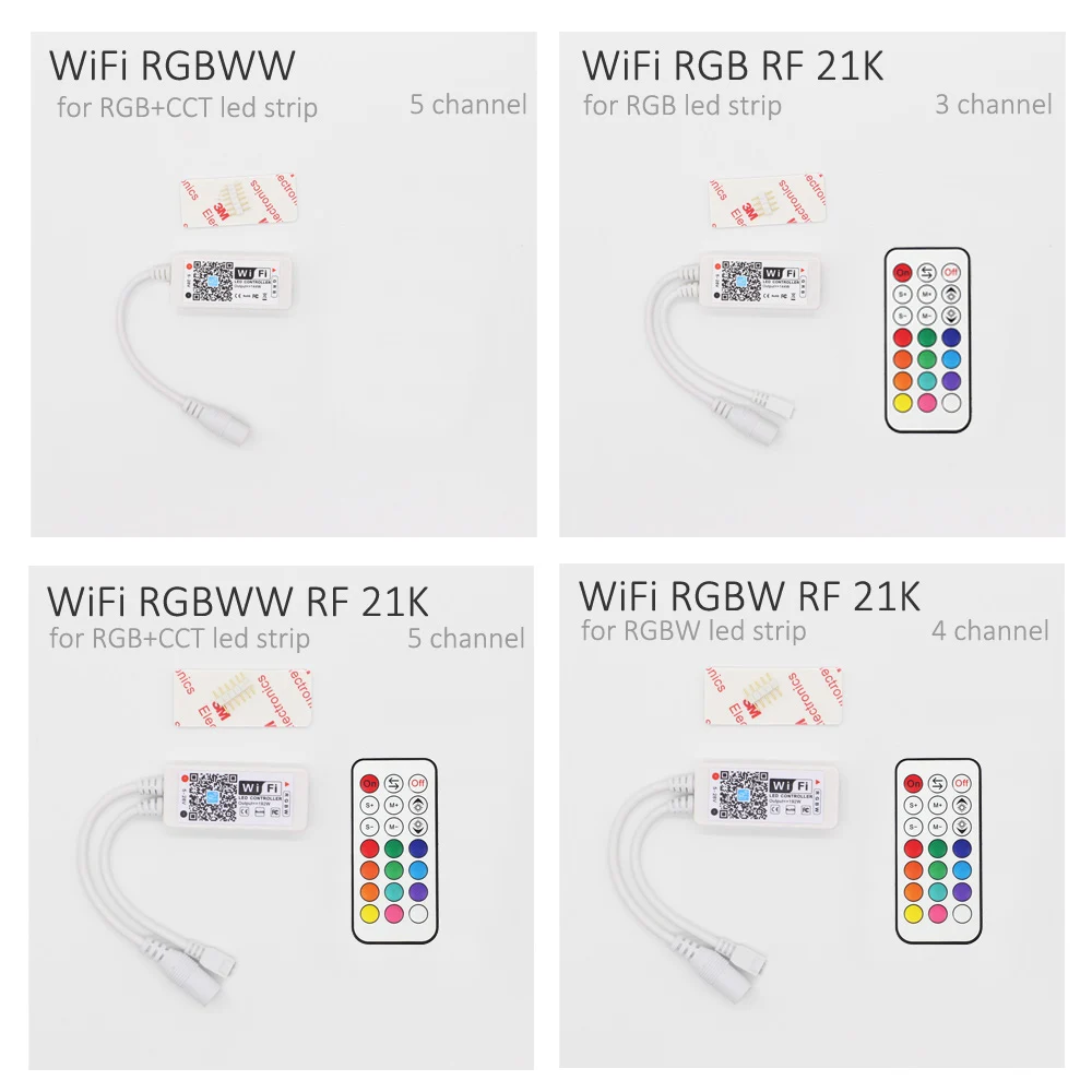 Wi-Fi RGB светодиодный Управление; ИК RF Беспроводной дистанционного Управление панель Bluetooth 21 24Key RGBWW музыка Управление для Светодиодные ленты RGB/RGBW/RGBWW