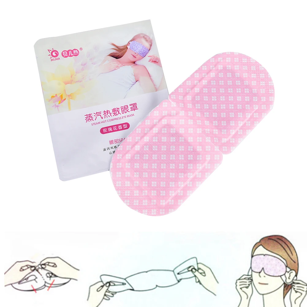1 Bag Eye Care Steam Eye Mask Fragrance Warm Generating Eye Spa Moisturizing Dark Eyes Warmer Patch