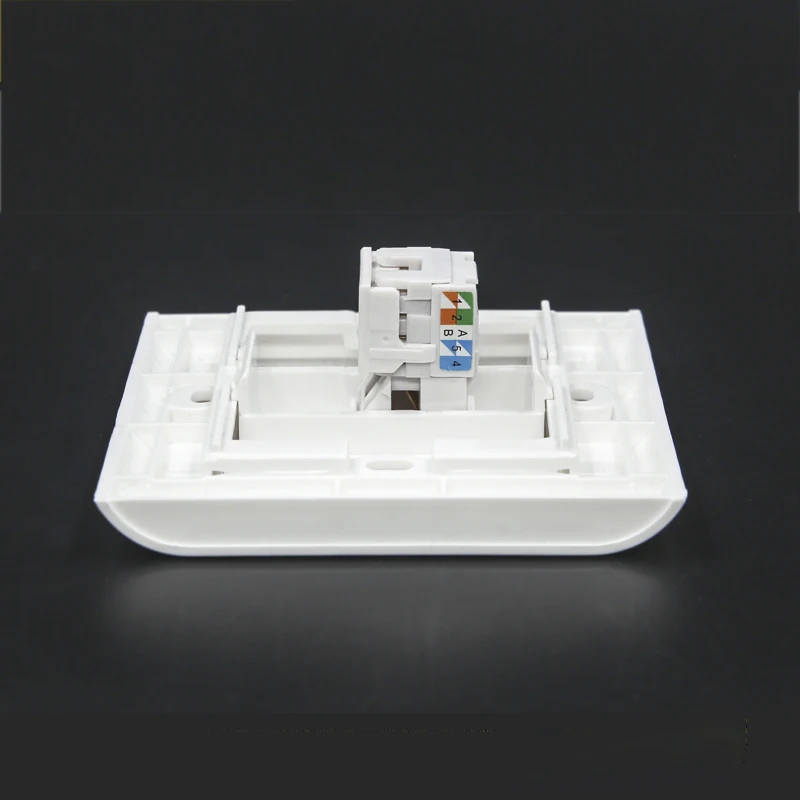 Black Color 1 Port CAT5E RJ45 Wall Panel pic 3