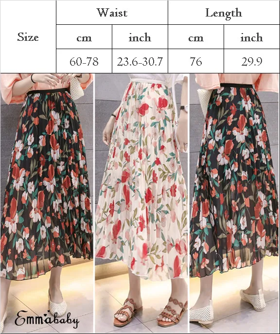 Женский Boho двухслойный длинный макси шифоновый юбки женские s сарафан летние женские пляжные плиссированные юбки Femme цветочные юбки