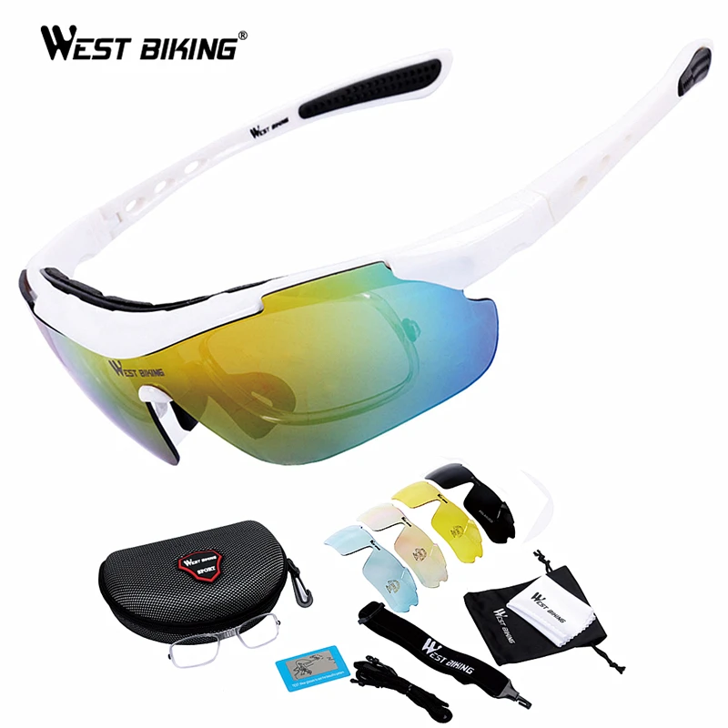 WEST BIKING Bicycle Riding Glasses Polarized Glasses Mountain Bike Outdoor Sports Equipment Prescription Windproof Glasses