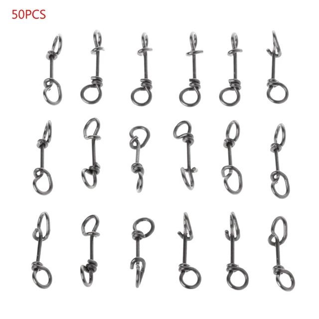 50 Pcs/Bag Fishing Quick Release Clips Connector Pin Accessories