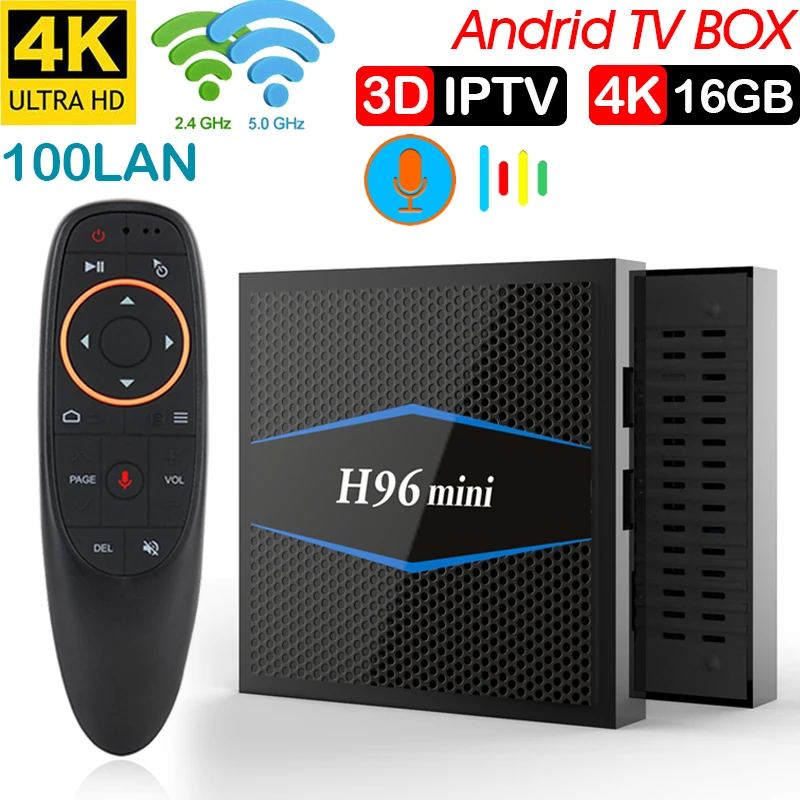 

Xinways h96 mini tv box Set top box android 7.1 Smart TV Box Speech control 2GB/16GB Amlogic S905W Quad Core 2.4G/5G WiFi
