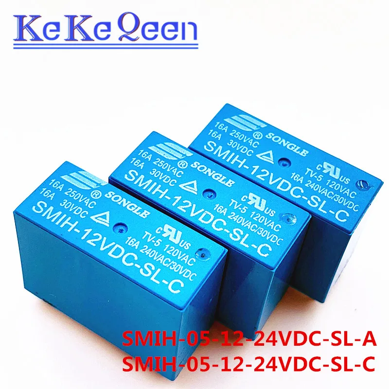 SMIH-05VDC-SL-C SMIH-12VDC-SL-C SMIH-24VDC-SL-C 05 12 24 V реле 16A 250V 8pin группа нормально разомкнутый и