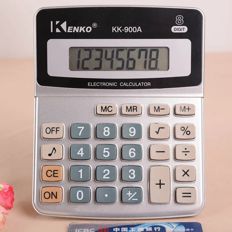 Small 8 digital button battery office desktop font b calculator b font office supplies