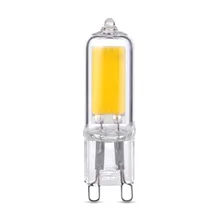 20W 2 Pin Halogen Lamp Equal G9 Clear Glass Capsule 2 Watt Dimmable Soft White 2700K COB Filament LED Under Cabinet Light Bulb
