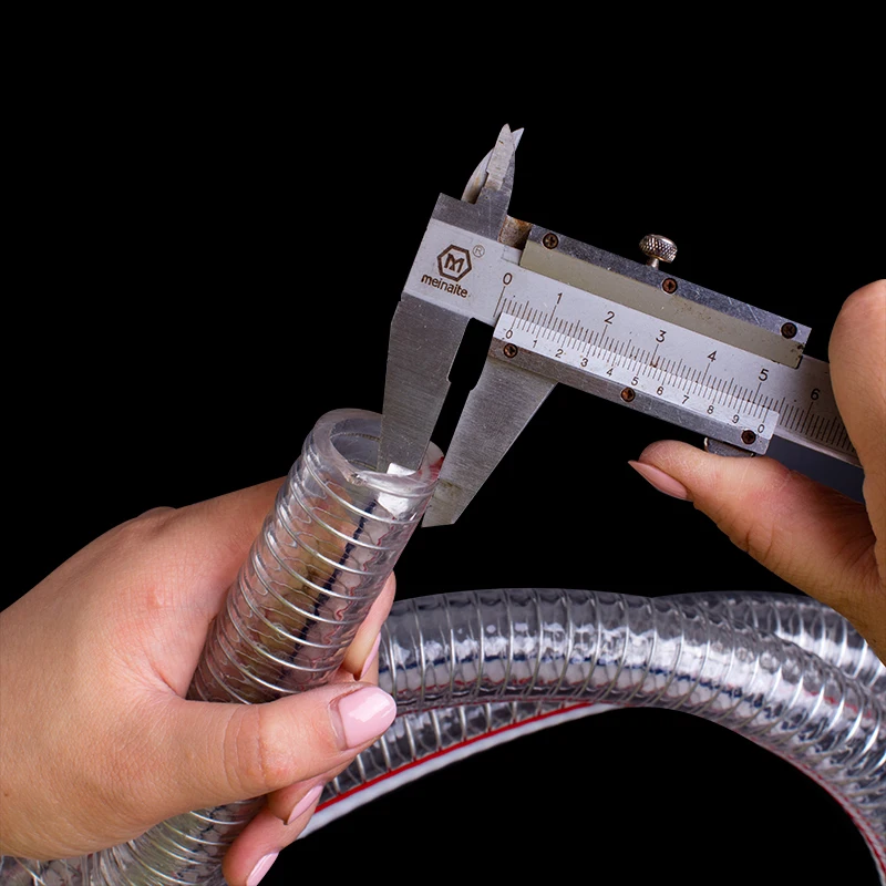 Прозрачный силиконовый шланг силиконовая трубка 1 м стальная проволока плетеная