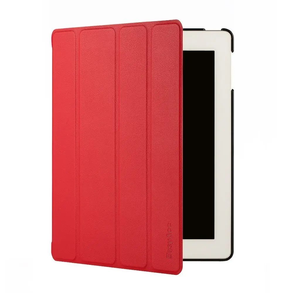 Красный Чехол для iPad 2/3/4, Easya Utra, тонкий чехол из искусственной кожи, мягкий чехол-книжка с функцией автоматического сна/пробуждения, умный чехол для iPad 2/3/4 - Цвет: Красный