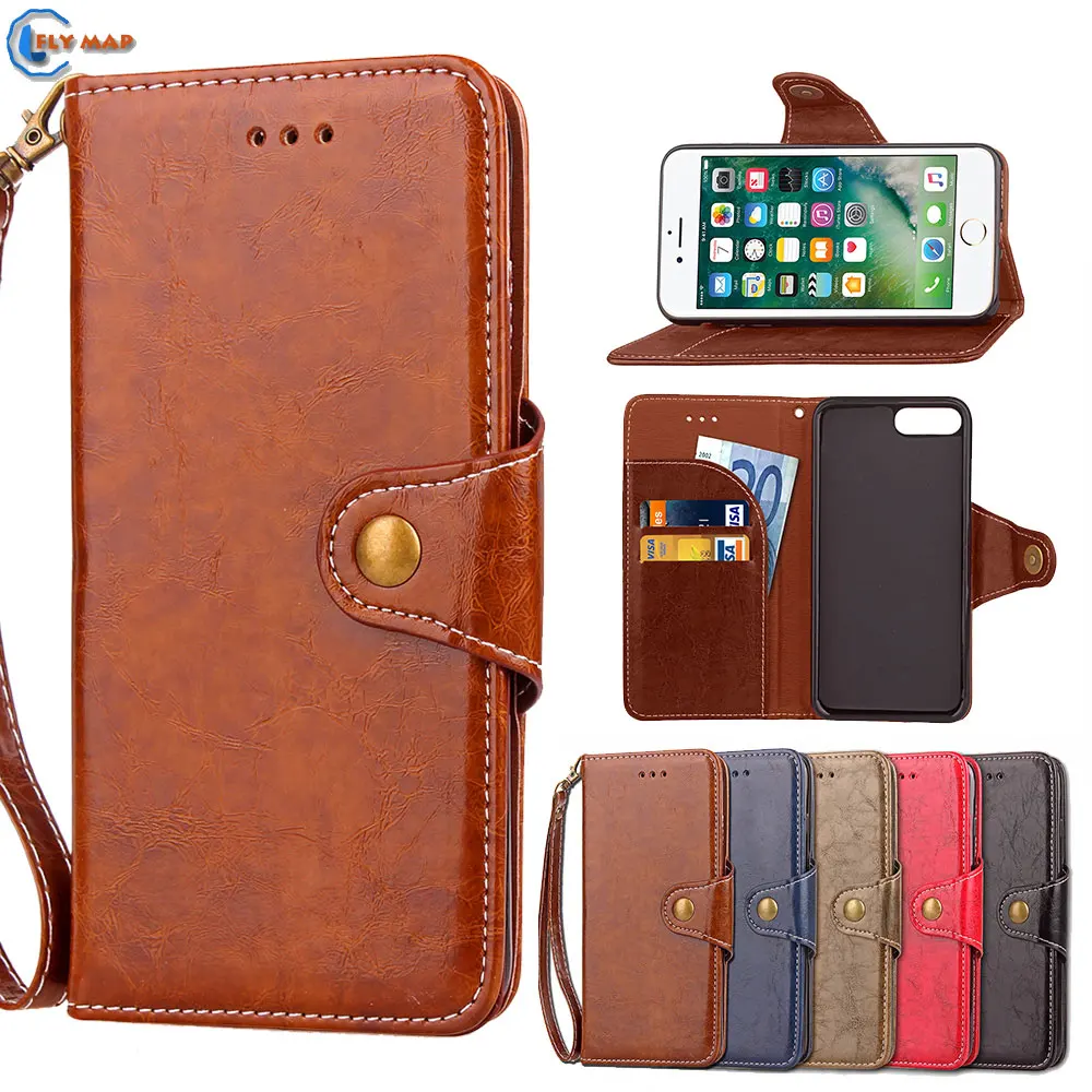 Beste Case Voor Apple iPhone 7 Plus Portemonnee Kaart Shell Flip Telefoon PU Leather Protector Capa Cover Voor Apple7Plus Ik Phone7Plus Coque Doos
