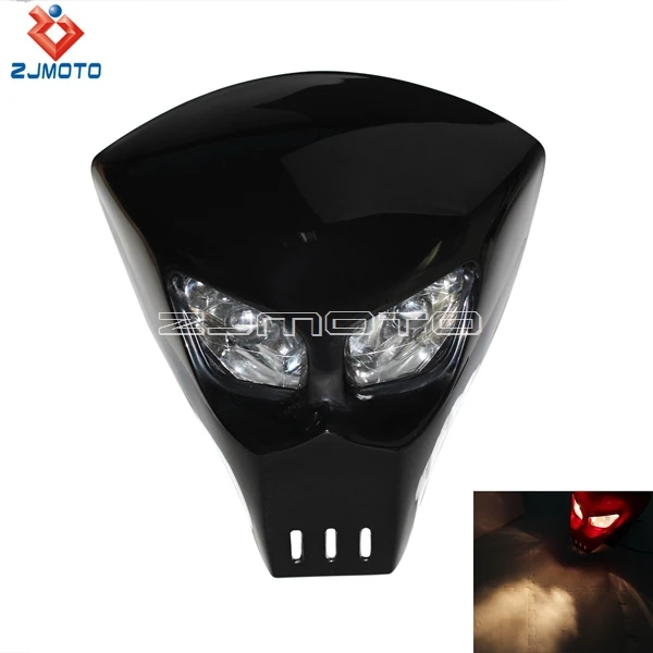 Predator Mask Style Custom Motorcycle Streetfighter Headlight universal