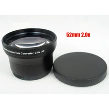 Bon создание 52 мм 2.0X TELE телеобъектив для цифровой Камера DSLR 52 2.0 черный Объективы для фотоаппаратов+ объектив сумка+ крышка объектива