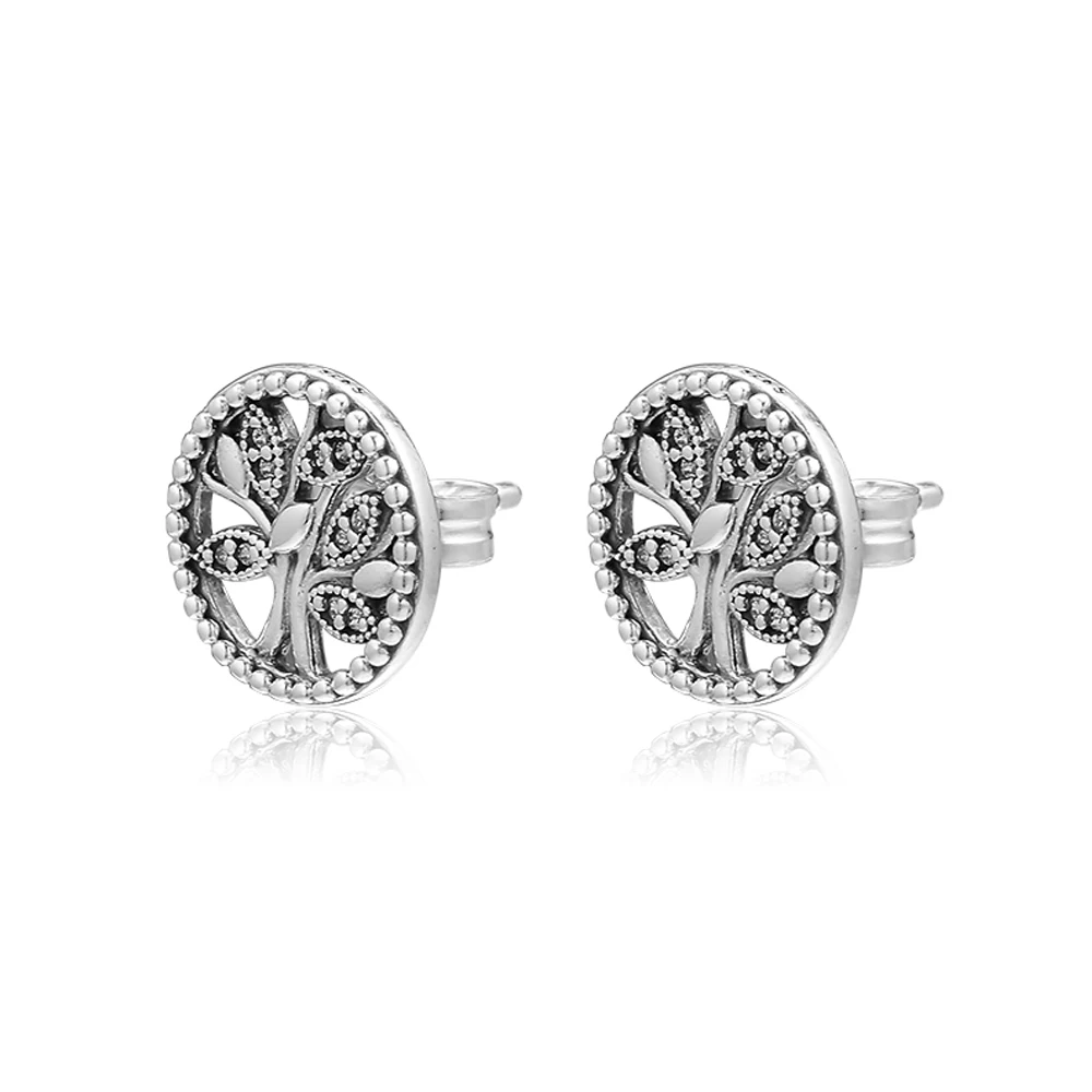 

Trees of Life Stud Earring 100% 925 Sterling-Silver-Jewelry Free Shipping