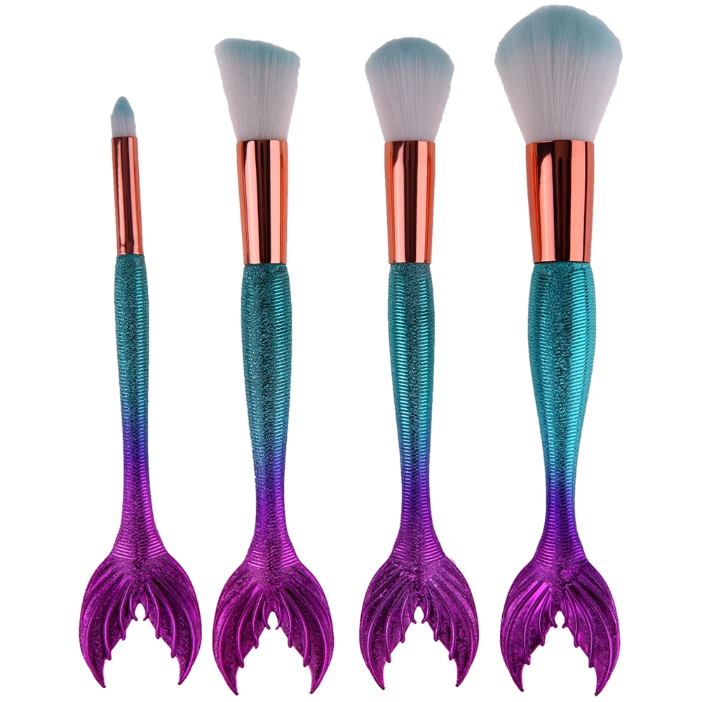 

4pcs Makeup Brushes Set Professional Soft Fair Foundation Powder Eyeshadow Blush Contour Concealer Blending Brush Tool Kit