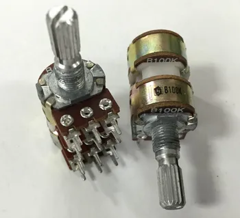 

1 Piece 16 type potentiometer Four channels B100K*4 axis length 20MM power amplifier multi-channel volume potentiometer