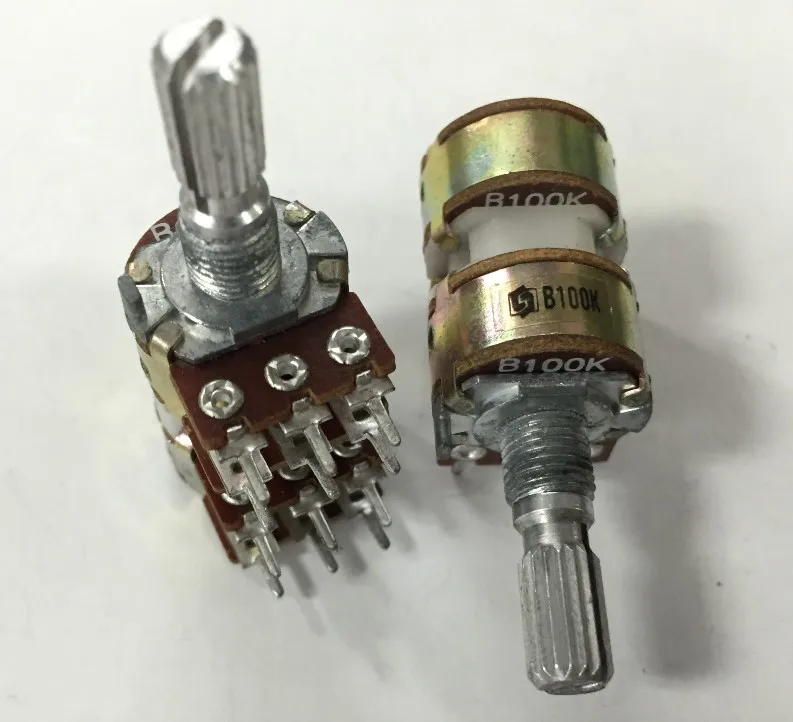 

16 type potentiometer 4 B100K*4 axis length 20MM power amplifier multi-channel volume potentiometer