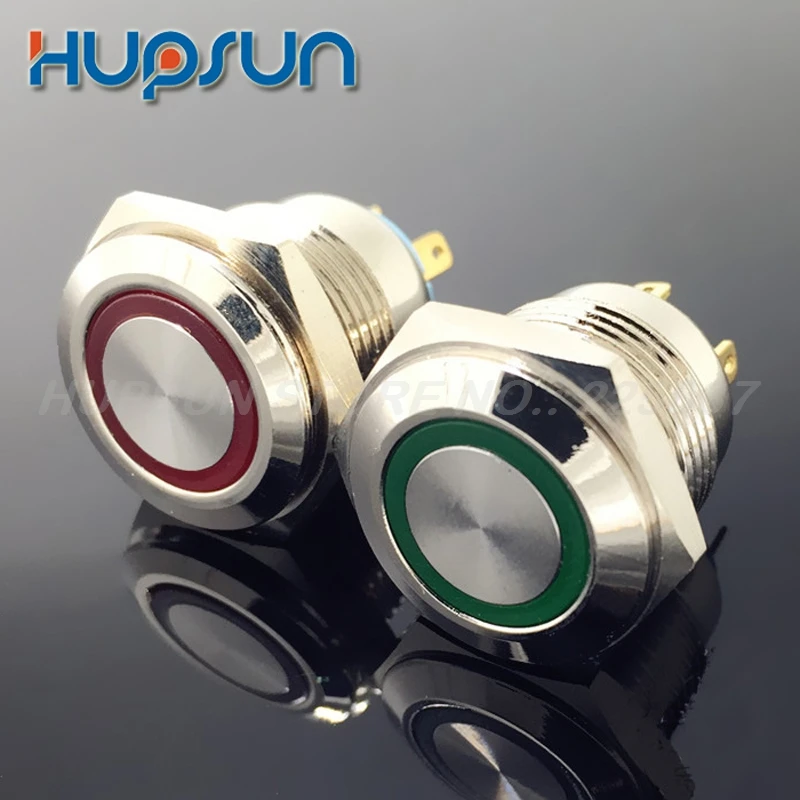 

10pc waterproof blue LED 5v 12v push start button led doorbell button momentary push button switch micro switch push button