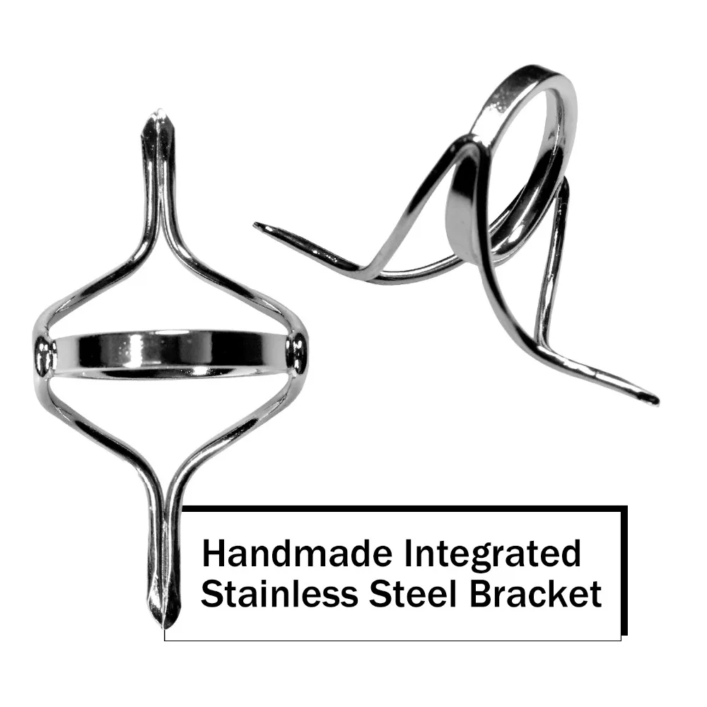 Fishing Rod Guides 6Pcs #12-#25 Bait Casting Rod Kit Repair Silver Integrated Stainless Steel Set Fishing Rod Guides 6Pcs #12-#25 Bait Casting Rod Kit Repair Silver Integrated Stainless Steel Set