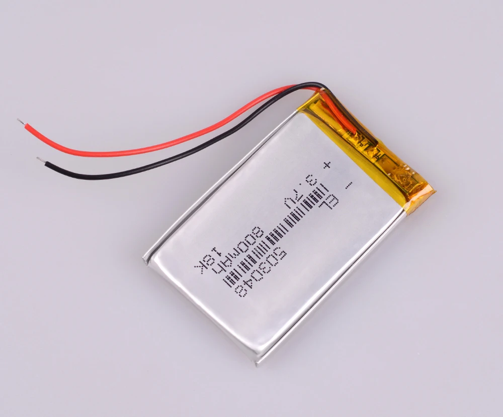 Перезаряжаемый 503048 800 mAh литий-ионный аккумулятор 3,7 V Вольт литий-полимерный Li-po литиевый беспроводной контроллер мыши регистратор видеомагнитофон