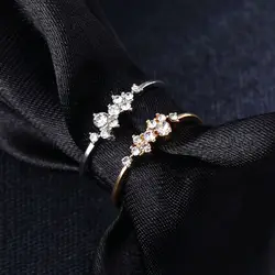 Новый шаблон плетеное кольцо покрытие розового золота серебро микро кубического циркония обруч женские Модные аксессуары подарок