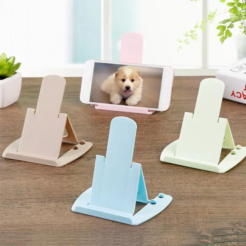 

Universal Foldable For Smartphones/ Tablet Support Phone Holder Bracket Desktop Stand Portable Multi-Angles Plastic Durable