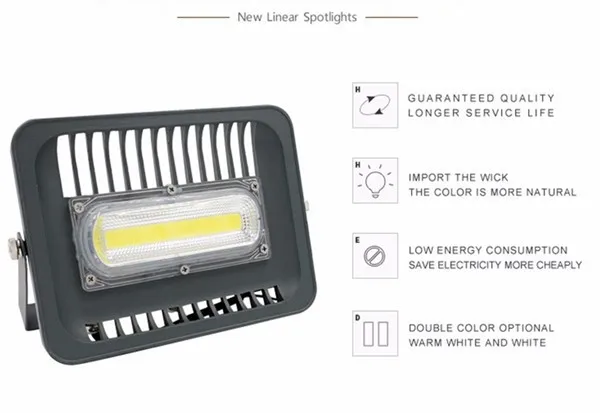 10 шт./лот 30 Вт/50 Вт/100 Вт AC85-265V светодиодный наружный прожектор водостойкий экологичный прожектор Бесплатная доставка