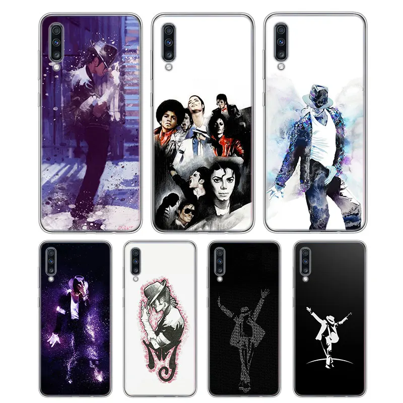 

Transparent Soft Silicone Phone Case michael jackson for Samsung Galaxy A10 A30 A40 A50 A70 Cover