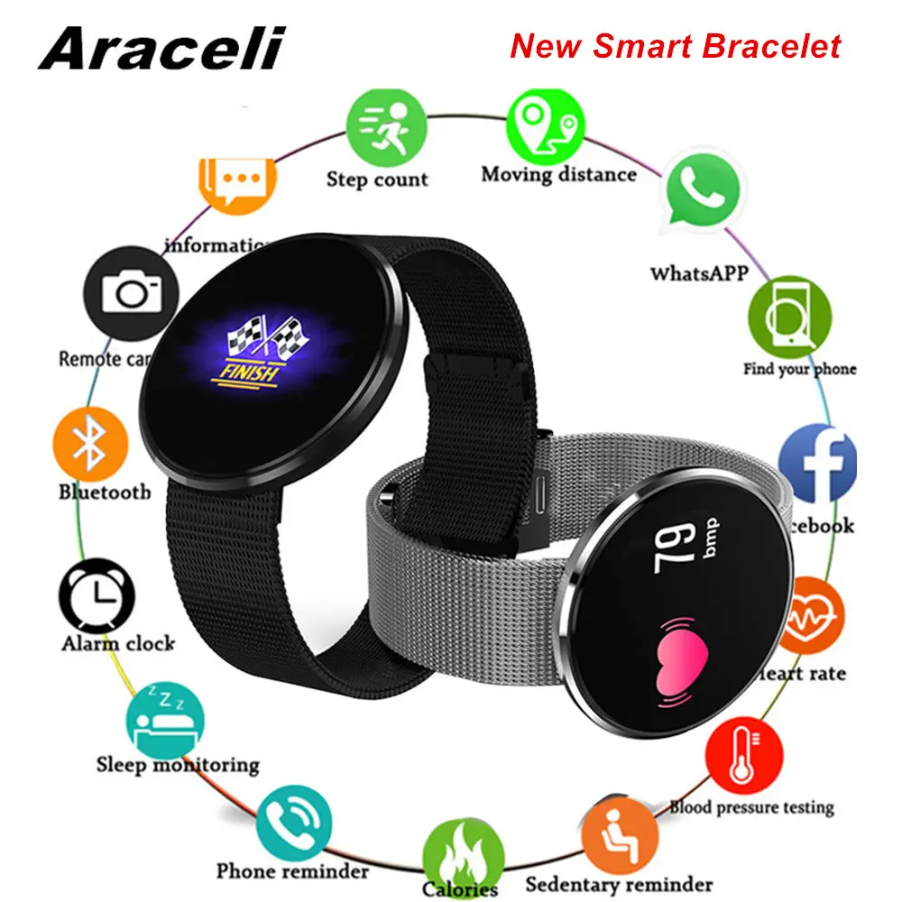 

LCD Color Screen Smart Bracelet Sports Pedometer Fitness Tracker SmartBracelet Heart Rate Monitor Smart Bracelet Q8