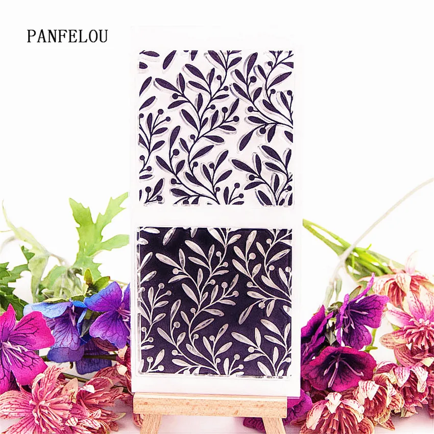 

PANFELOU Double color vines Transparent Silicone Rubber Clear Stamps cartoon for Scrapbooking/DIY Christmas wedding album