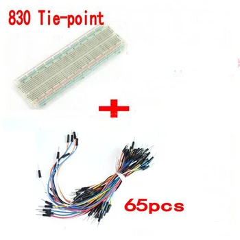 

830 points Bread Board + Bread Board Power Supply +65pcs Jumper Wires Kit