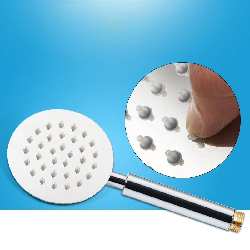Bathroom Stainless Steel Hand Shower Polished Shower Hose Mounting Bracket Square Circular Electroplating shower head