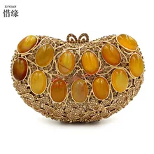 XIYUAN бренд женский роскошный европейский и американский стиль Агат Драгоценные Камни бриллианты вечерняя сумка через плечо сумка ручной сумки