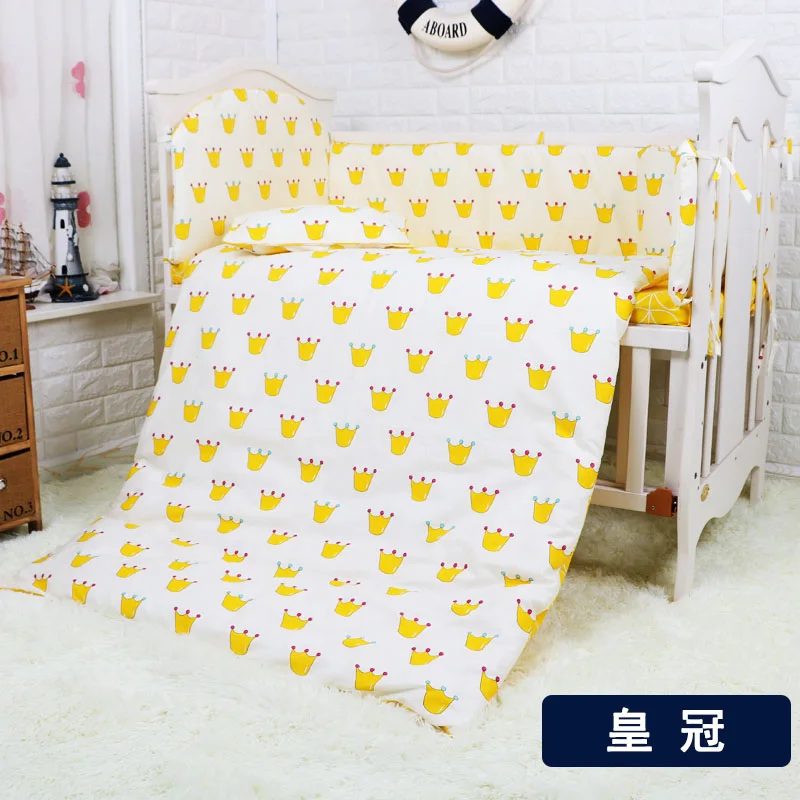 9Pcs Newborn Baby Bed Linens For Girl Boy, Detachable Baby Bedding Set