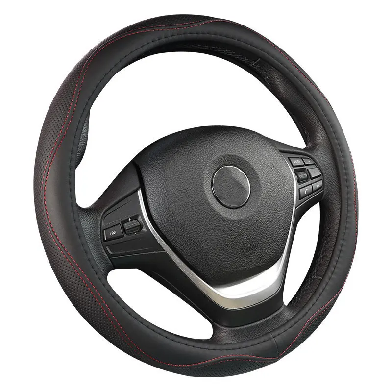 

leather Car steering wheel cover Anti-slip auto covers for mitsubishi carisma outlander 3 xl Star ex mirage Cross chrysler 300c