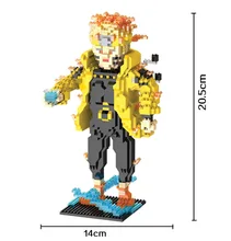 HC 9019 1915Pcs Hokage Ninjia Naruto Uzumaki Cartoon DIY Magic Blocks Diamond Building Block Toys Children Gifts