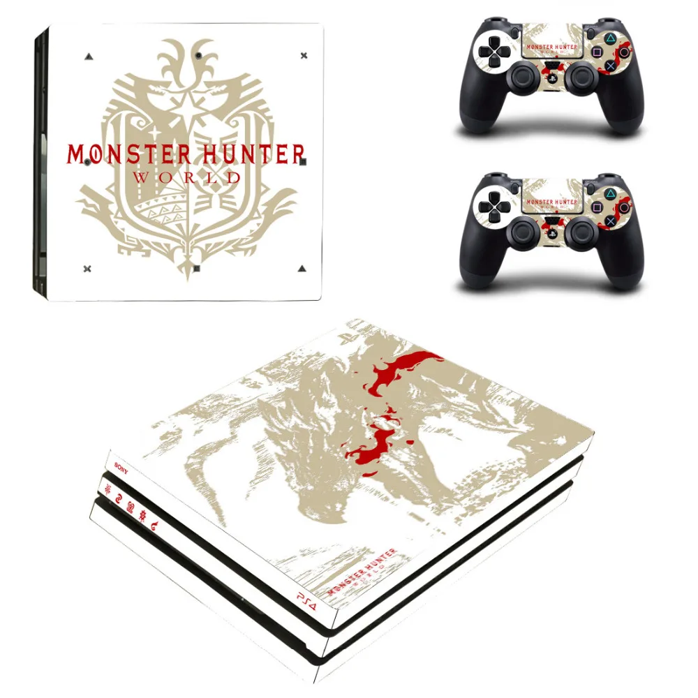 Лидер продаж игра Monster Hunter Мир кожи для Playstation 4 PS4 PRO консоли Стикеры и из 2 предметов контроллер Обложка наклейки для оформления