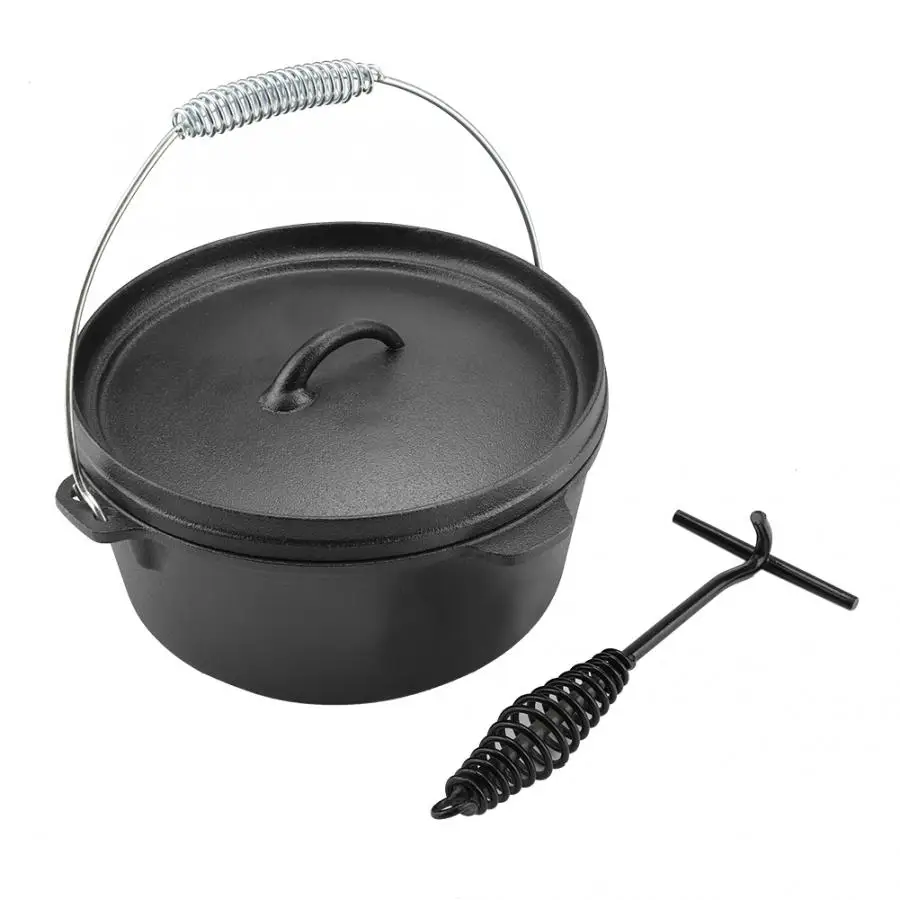 

Portable Non-stick Cast Iron Cookware Pan Outdoor Camping BBQ