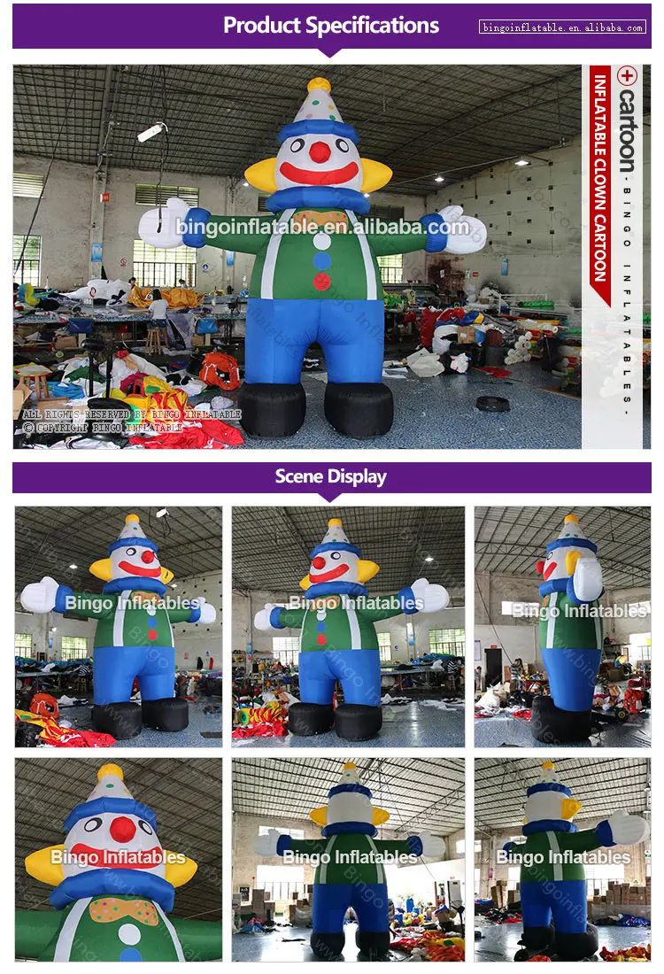 BG-C0021-Inflatable-Clown-cartoon-bingoinflatables