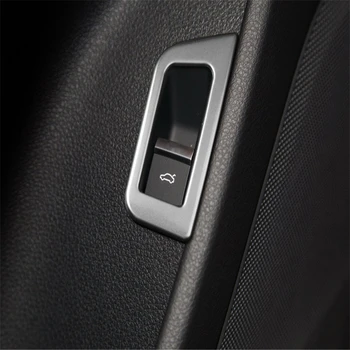 

WELKINRY car auto cover styling for Audi Q7 2016 2017 2018 ABS chrome rear tail trunk boot door opening button knob sticker trim