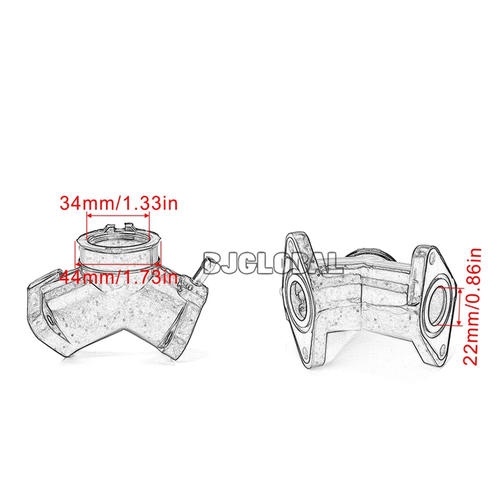 Мотоцикл зона сопряжения карбюратора адаптер воздухозаборника велосипед ямы для Yamaha XV125 Virago 125 XV240 XV250 V-Star Virago 250 Route 66