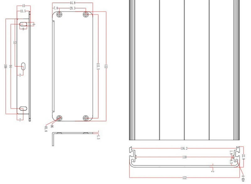 electronic case amplifier enclosure separated aluminum box enclosure black electronics aluminum case wall mounting project box electronics enclosure for pcb (2).jpg