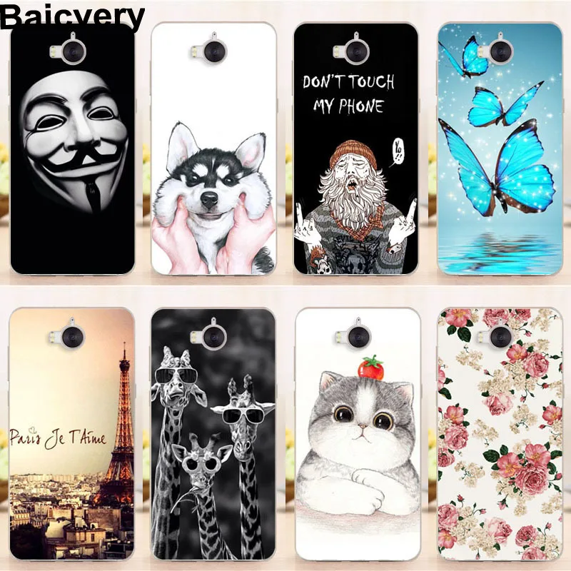 

New Cover Case for Huawei Y6 2017 MYA-L22 MYA-L03 MYA-L23 MYA-L02 Soft Fashion Capa fundas for Huawei Y6 2017 5.0"