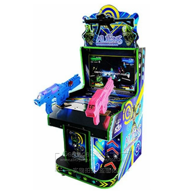 

Kids Play Device Amusement Coin Operated Small Gun Shooting Simulator Aliens Arcade Game Machine
