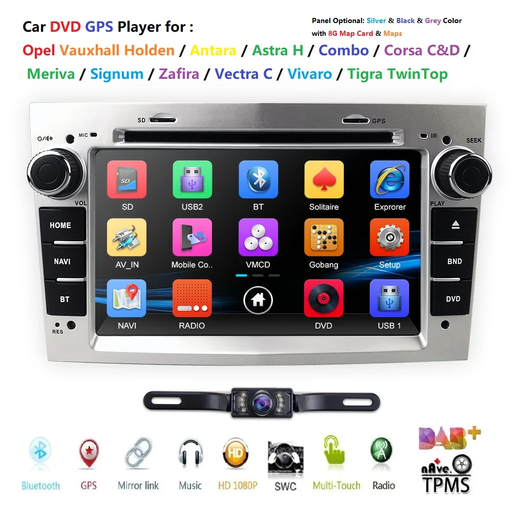 

DVD GPS PLAYER for Vauxhall Opel Astra H G J Vectra Antara Zafira Corsa Multimedia screen 3G DAB+ SWC RDS FM/AM bluetooth music