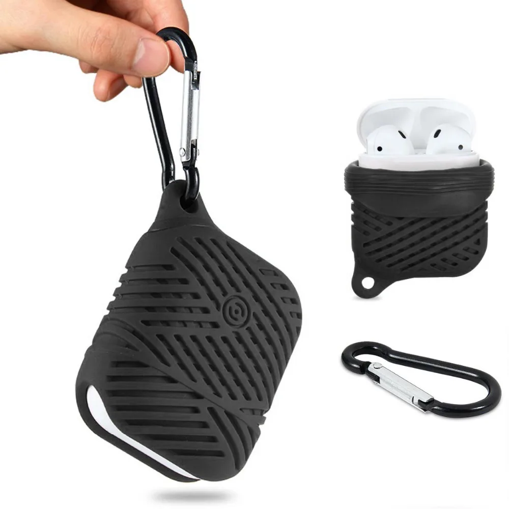

Earphone Case For Airpods Smooth Silicone Case Shockproof Earphone Cover Anti-knock Protection For Airpod Case With Strap
