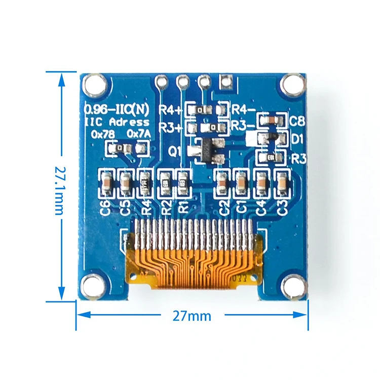 0,96 дюймовый IIC Серийный OLED дисплей модуль желтый синий 128X64 IEC SSD1306 12864 ЖК-дисплей экран Плата 0,9" для Arduino