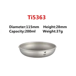 Keith Titanium Outdoor Plate Set - Lightweight Camping & Hiking Tableware (Ti5363)