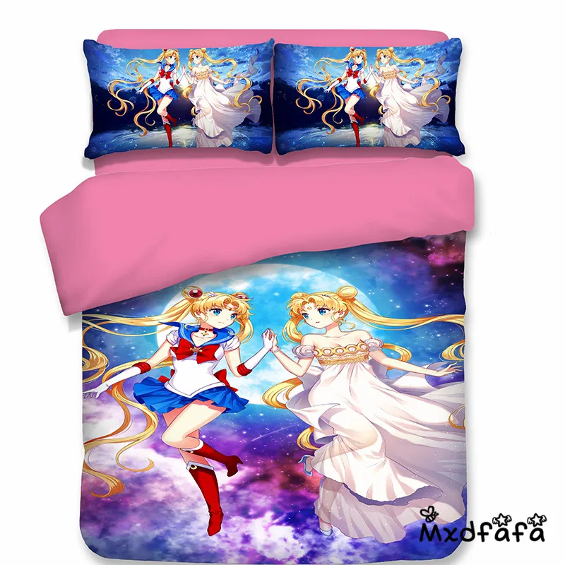 Anime Sailor Moon Duvet Cover Set 3d Bedding Set Luxury Comforter