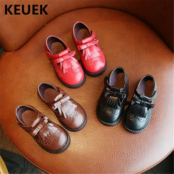 

New Spring/Autumn Leather Shoes Girls Princess Fashion School Moccasins Student Baby Toddler Dress Shoes Kids Flats 041
